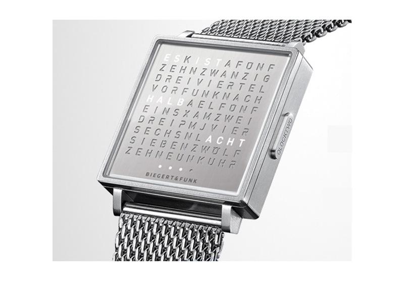 originality，qlocktwo，Wrist watch，110 letters display time，